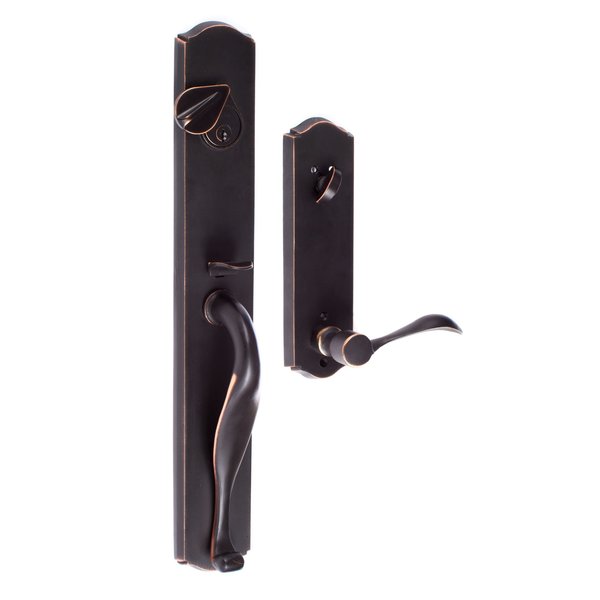 Sure-Loc Hardware Sure-Loc Hardware Wasatch Handleset, Sandstone Lever, Vintage Bronze, Left Hand WS507-SS 11P LH